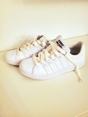 Women's K-Swiss White Sneakers Low Profile Worn Once